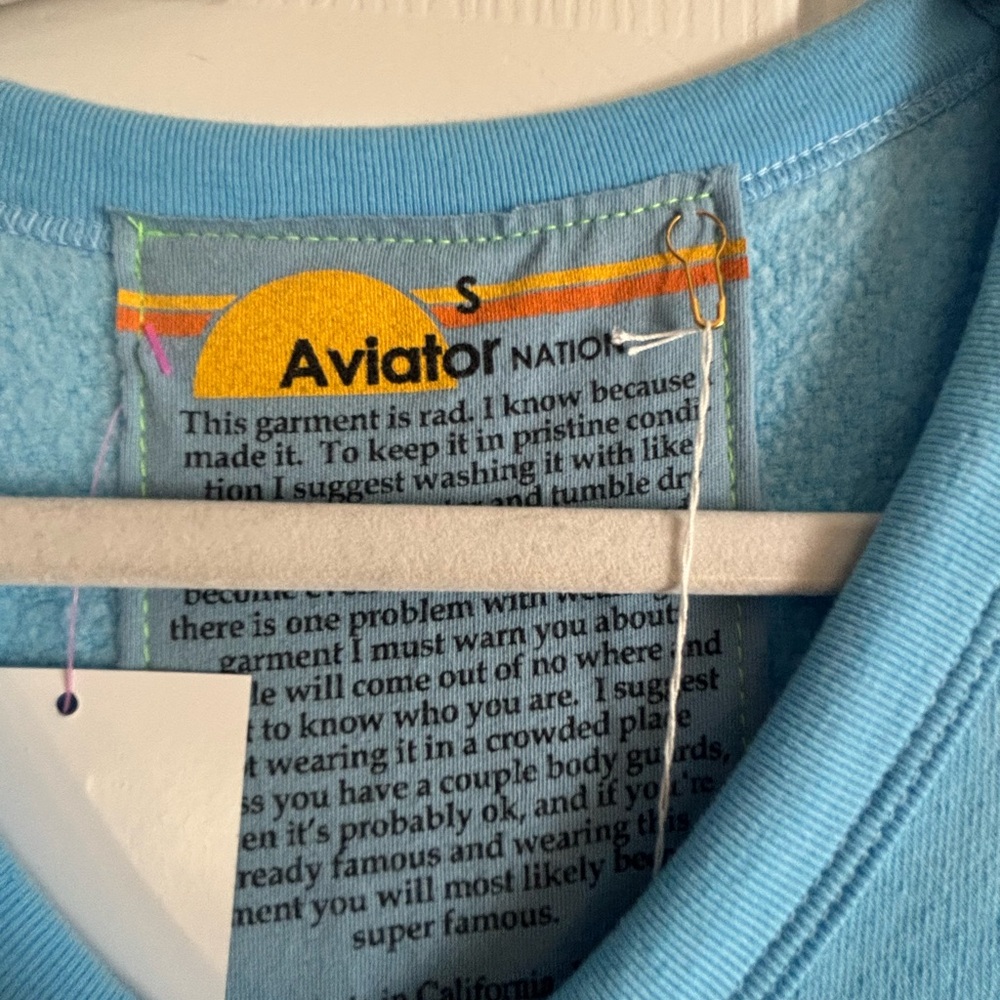 Aviator Nation Light Blue Crewneck